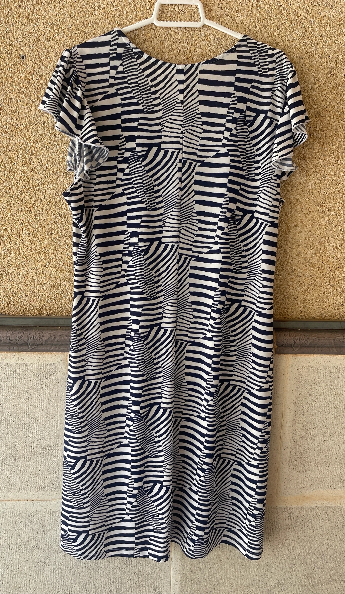 Vestido Midi Azul Marinho Estampado Geométrico • Volantes • T. XL – photo 2